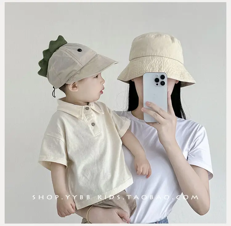 Dinosaur Sunproof Hat for Kids Beige Big Bristle — feature 3