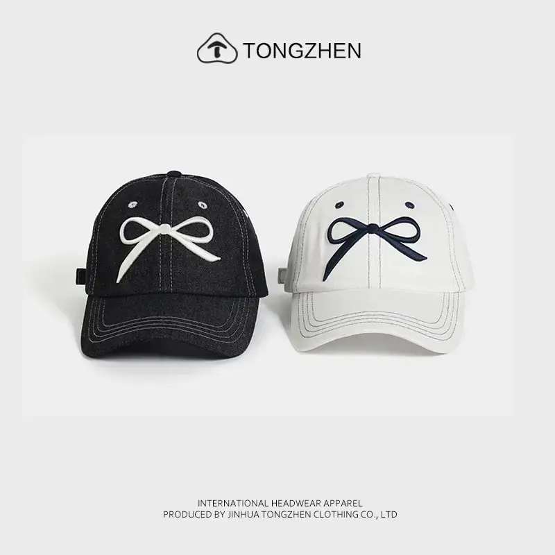 TongZhen Women Baseball Cap with Embroidered Bow - Image 7