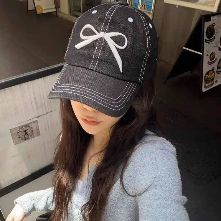 TongZhen Women Baseball Cap with Embroidered Bow - Image 8
