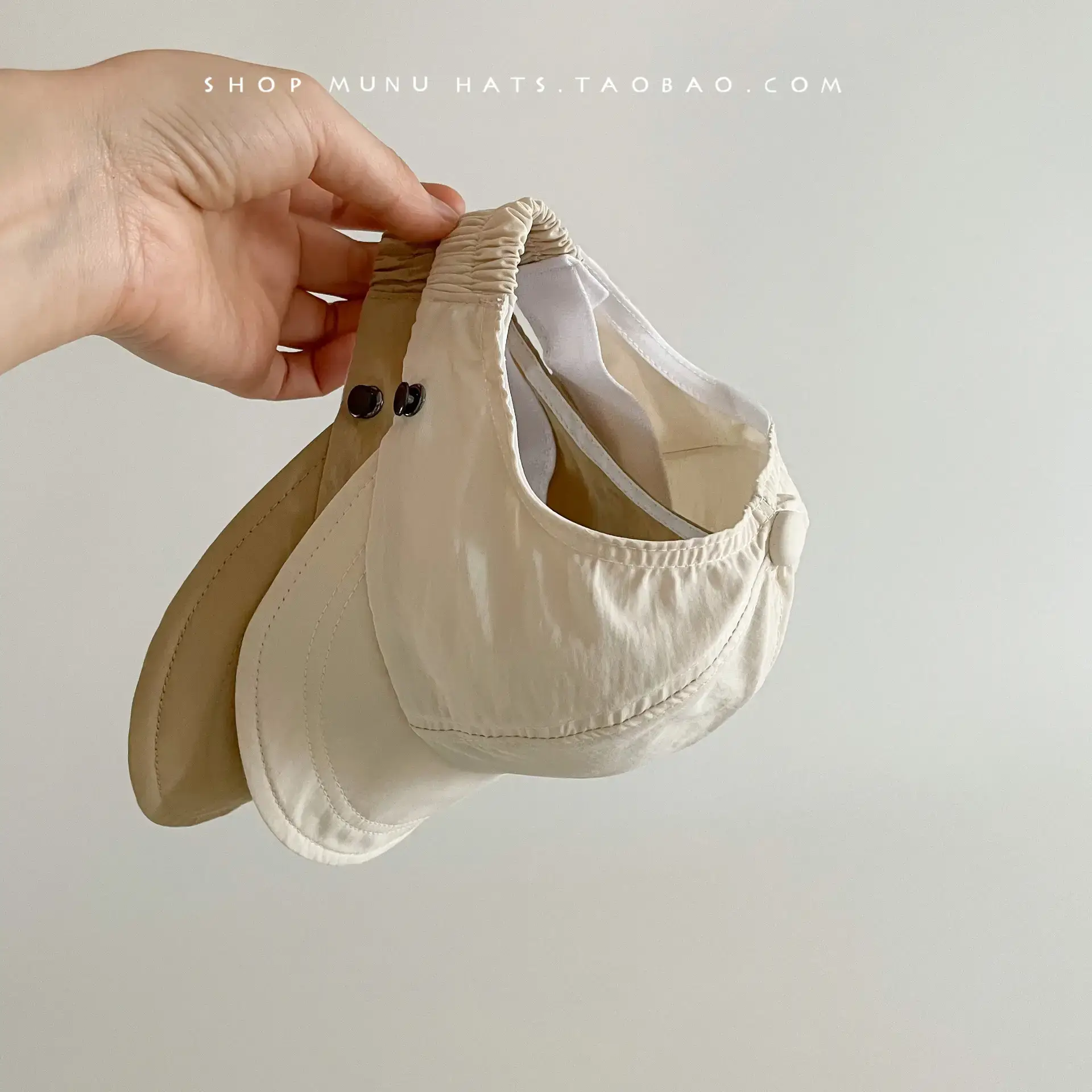 Children's Adjustable Blue Sun Cap with Strap - Image 10