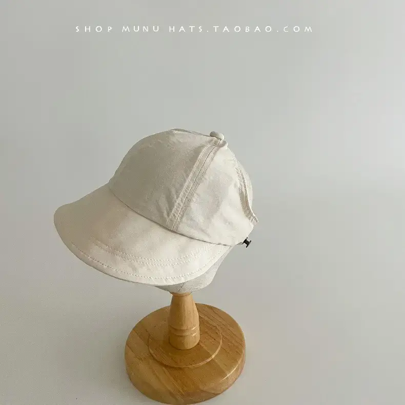 Children's Adjustable Blue Sun Cap with Strap — feature 7