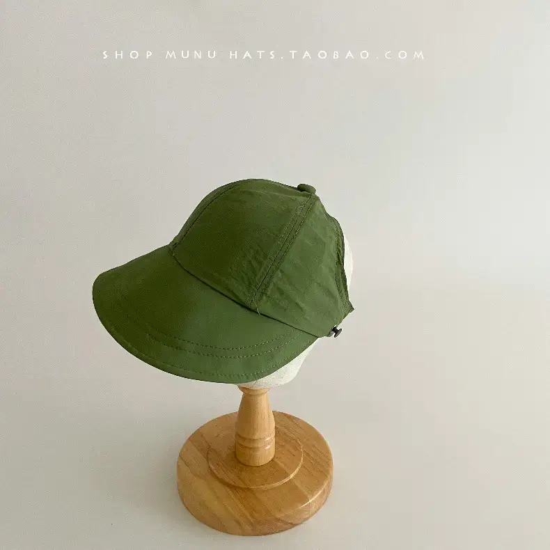 Children's Adjustable Blue Sun Cap with Strap — feature 8