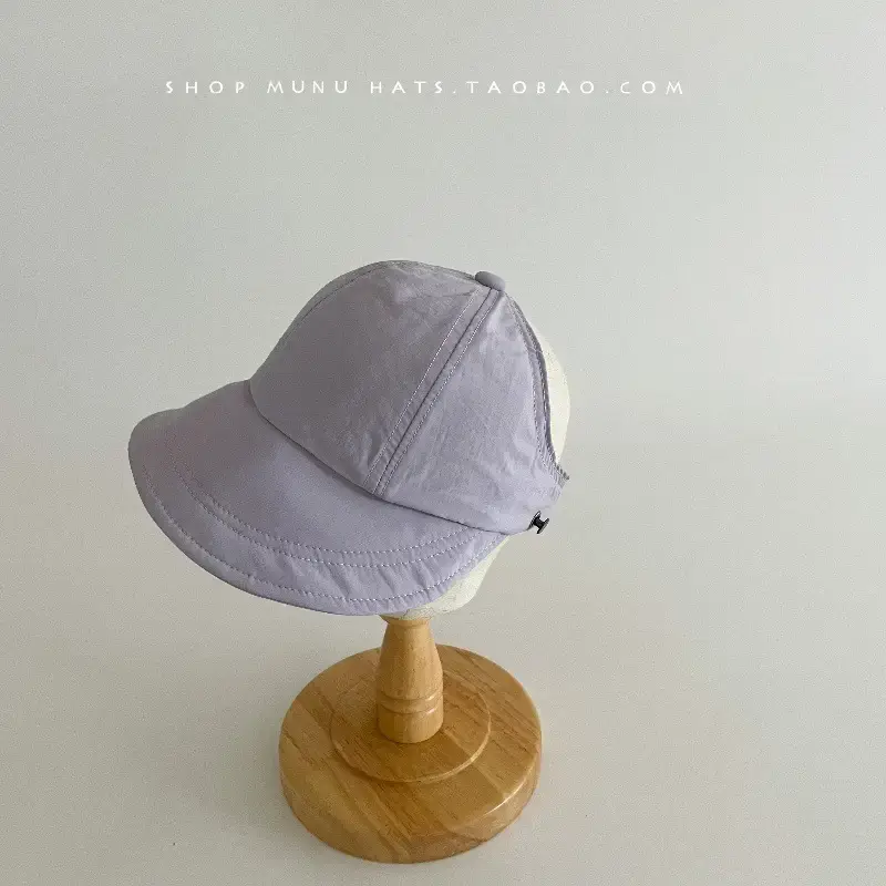 Children's Adjustable Blue Sun Cap with Strap - Image 4