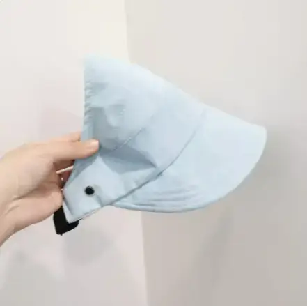 Children's Adjustable Blue Sun Cap with Strap - Image 5