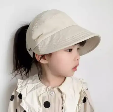 Children's Adjustable Blue Sun Cap with Strap - Image 7
