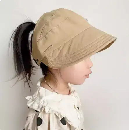 Children's Adjustable Blue Sun Cap with Strap - Image 8