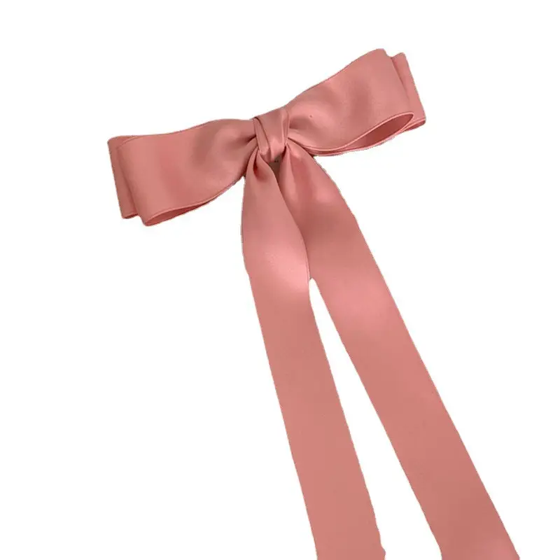 Early Spring Mori Style Long Bow Ribbon Hairpin Top Clip - Image 7