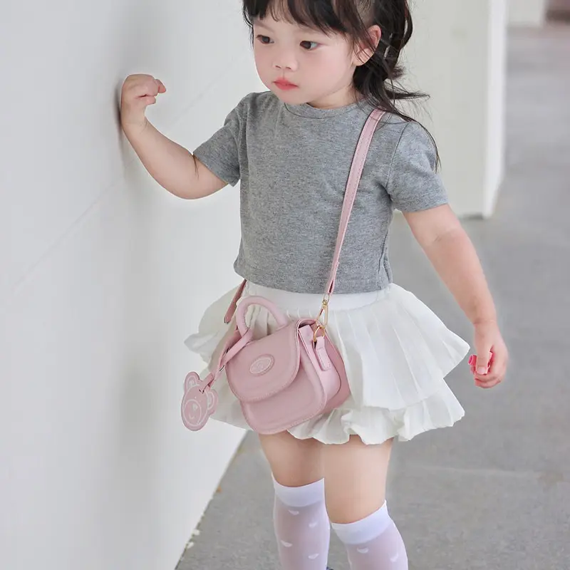 Red Cartoon Bear One-Shoulder Messenger Bag for Girls - Image 9