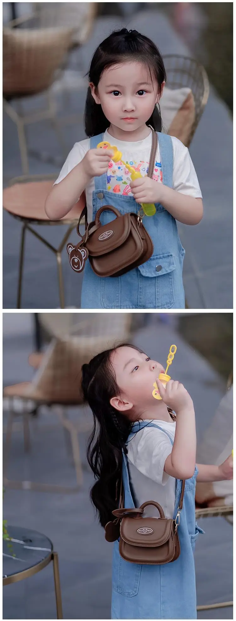 Red Cartoon Bear One-Shoulder Messenger Bag for Girls — feature 18