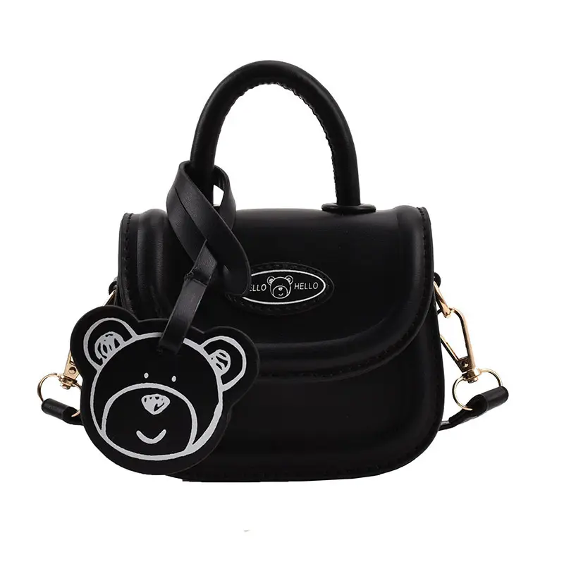 Red Cartoon Bear One-Shoulder Messenger Bag for Girls - Image 3