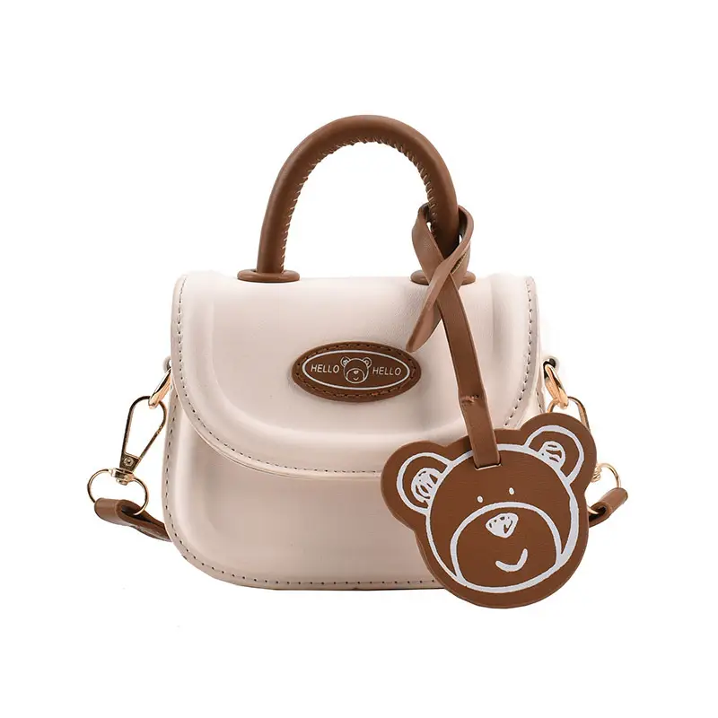 Red Cartoon Bear One-Shoulder Messenger Bag for Girls - Image 4