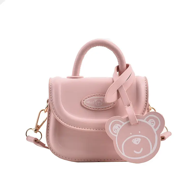 Red Cartoon Bear One-Shoulder Messenger Bag for Girls - Image 5