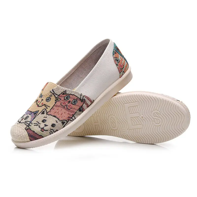 Old Beijing Cloth Shoes Spring New Women's Canvas Shoes Non-Slip Soft Sole Shoes Fashionable and Versatile Women's Shoes Korean Style Fisherman Shoes