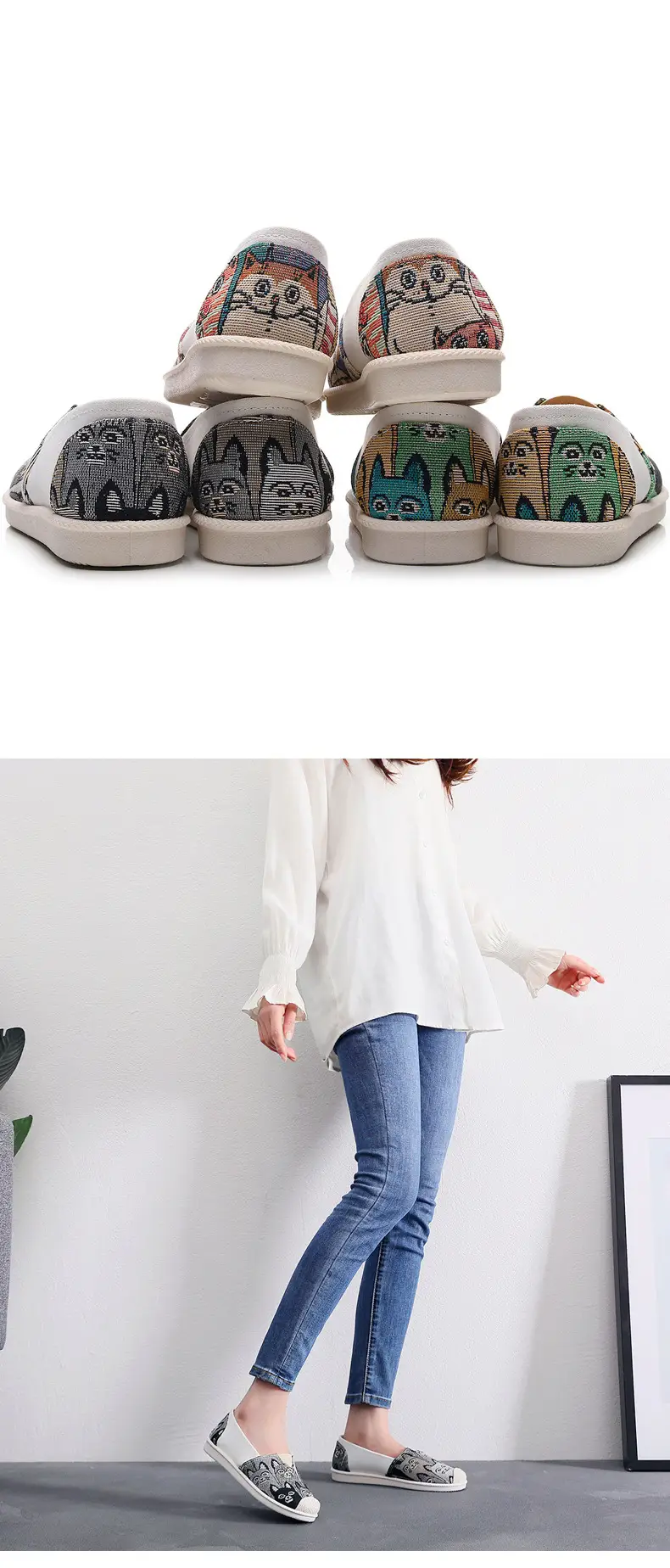 Old Beijing Cloth Shoes Spring New Women's Canvas Shoes Non-Slip Soft Sole Shoes Fashionable and Versatile Women's Shoes Korean Style Fisherman Shoes — feature 9