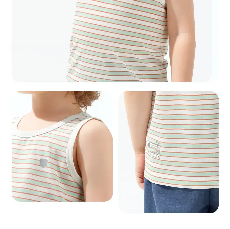 Baby's Pink Striped Sleeveless Vest — feature 18