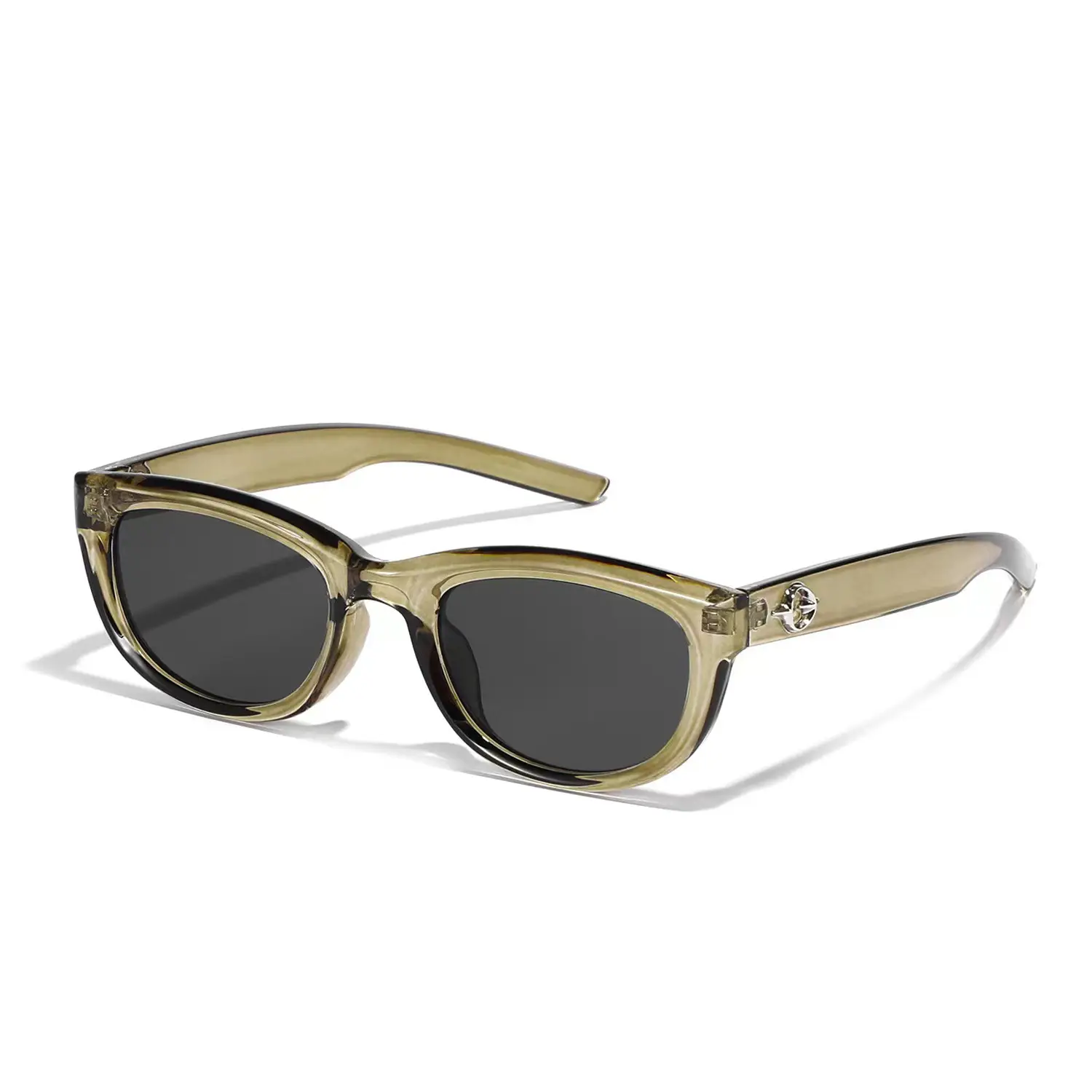 British Cherry Koko Olive Green Cat-Eye Sunglasses for Women Showing Small Faces and Concave Shape Sunshade Street Style Sunglasses - Image 8