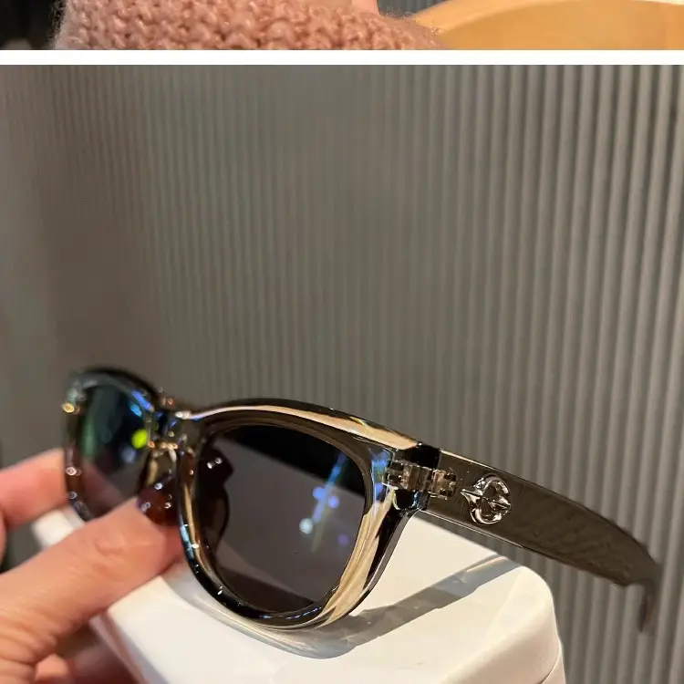 British Cherry Koko Olive Green Cat-Eye Sunglasses for Women Showing Small Faces and Concave Shape Sunshade Street Style Sunglasses — feature 6