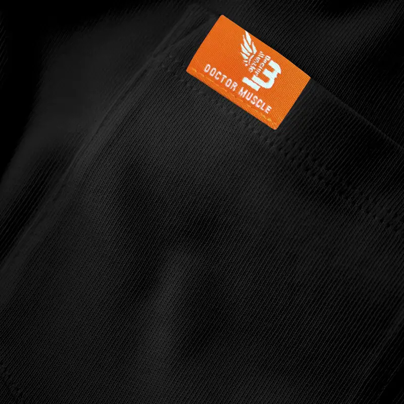 Men Gray T-Shirt with Black Flag Patch Short Sleeve — feature 28