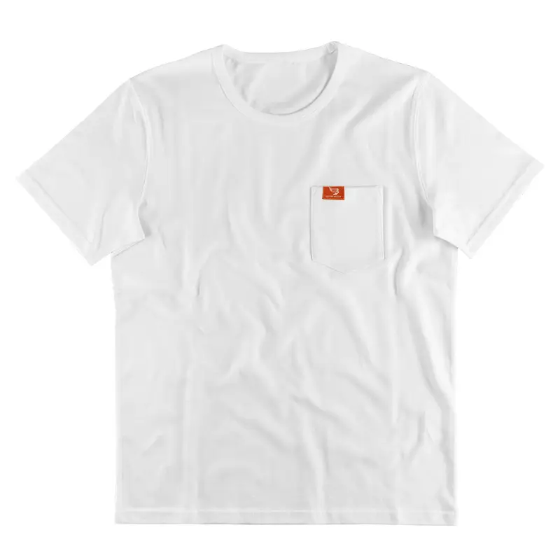 Men Gray T-Shirt with Black Flag Patch Short Sleeve — feature 8