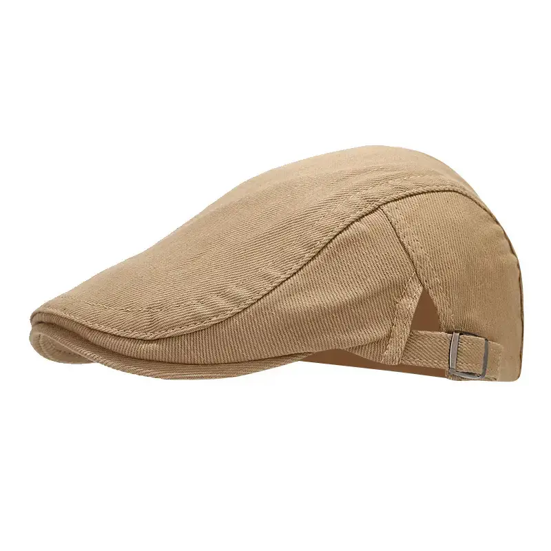 Korean Style Women Sun Hat Beige Retro Denim Beret - Image 12