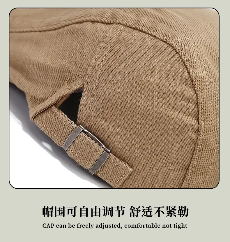 Korean Style Women Sun Hat Beige Retro Denim Beret — feature 10