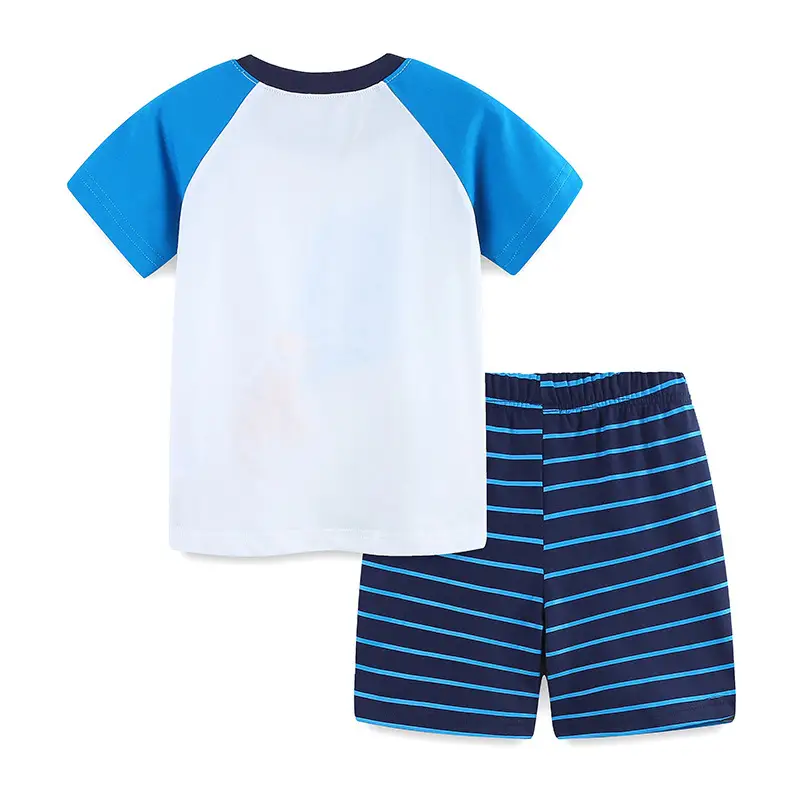 European & American Boys T-Shirt Set Cartoon Print Summer - Image 3