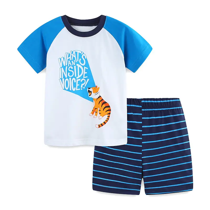 European & American Boys T-Shirt Set Cartoon Print Summer - Image 6