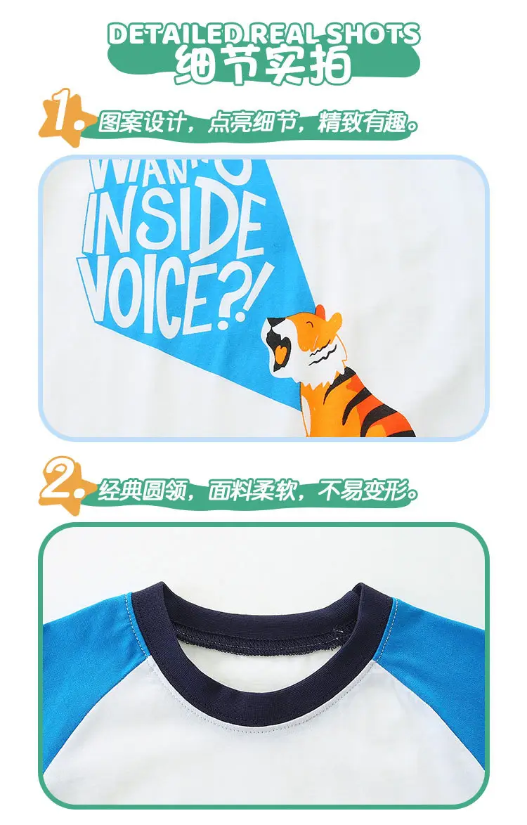 European & American Boys T-Shirt Set Cartoon Print Summer — feature 36