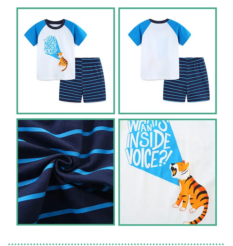 European & American Boys T-Shirt Set Cartoon Print Summer — feature 38