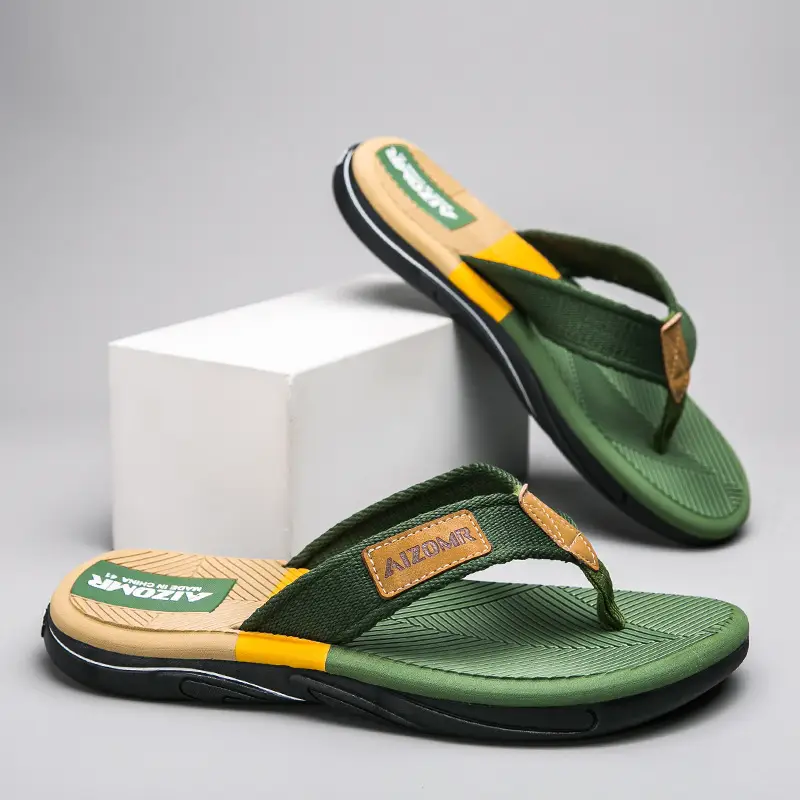 Cross-border Summer New Style EVA Men's Outer Wear Anti-slip Beach Men's Household Flip Flops with Clip Feet Thailand Men's Slip Flops