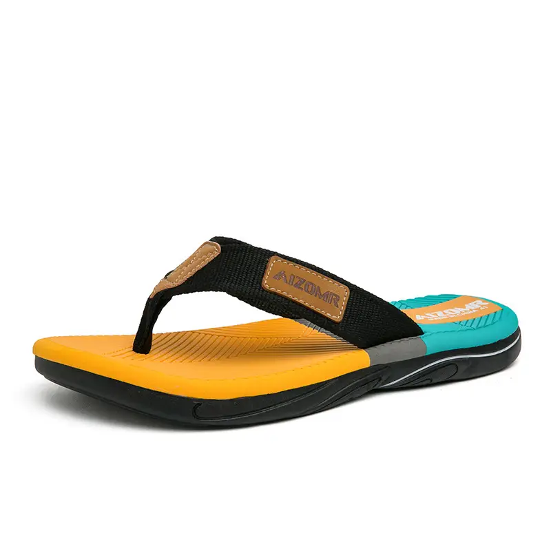 Cross-border Summer New Style EVA Men's Outer Wear Anti-slip Beach Men's Household Flip Flops with Clip Feet Thailand Men's Slip Flops