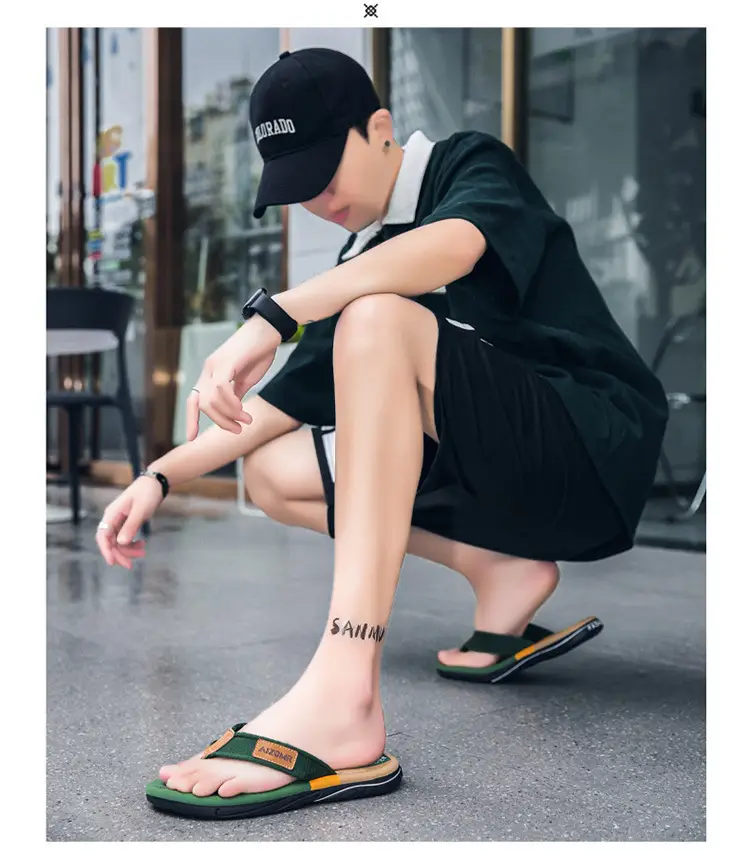 Cross-border Summer New Style EVA Men's Outer Wear Anti-slip Beach Men's Household Flip Flops with Clip Feet Thailand Men's Slip Flops — feature 5