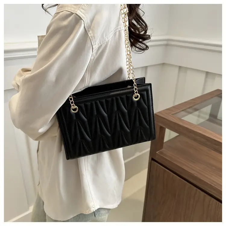 Women's Chain Crossbody & Embossed Quilted Bag Set — feature 10