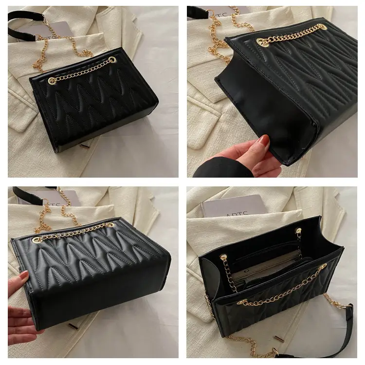 Women's Chain Crossbody & Embossed Quilted Bag Set — feature 8