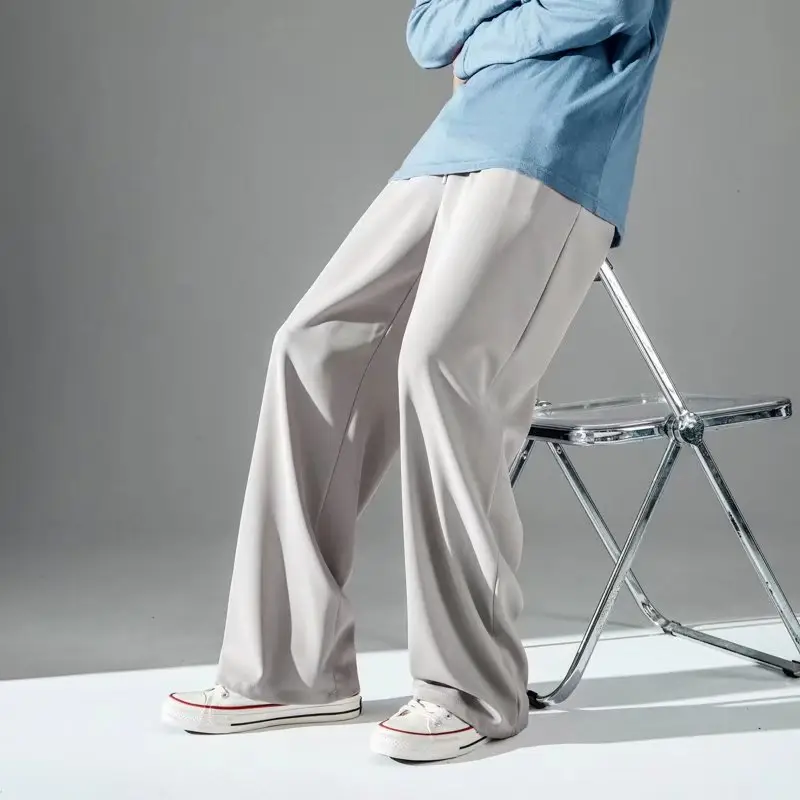 Men's Ice Silk Loose Pants Solid Color Wholesale - Image 2