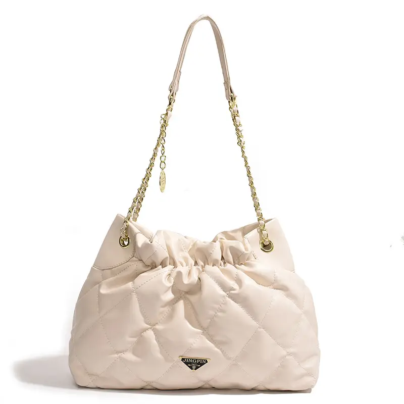 Black Rhombus Chain Shoulder Bag for Women - Image 7