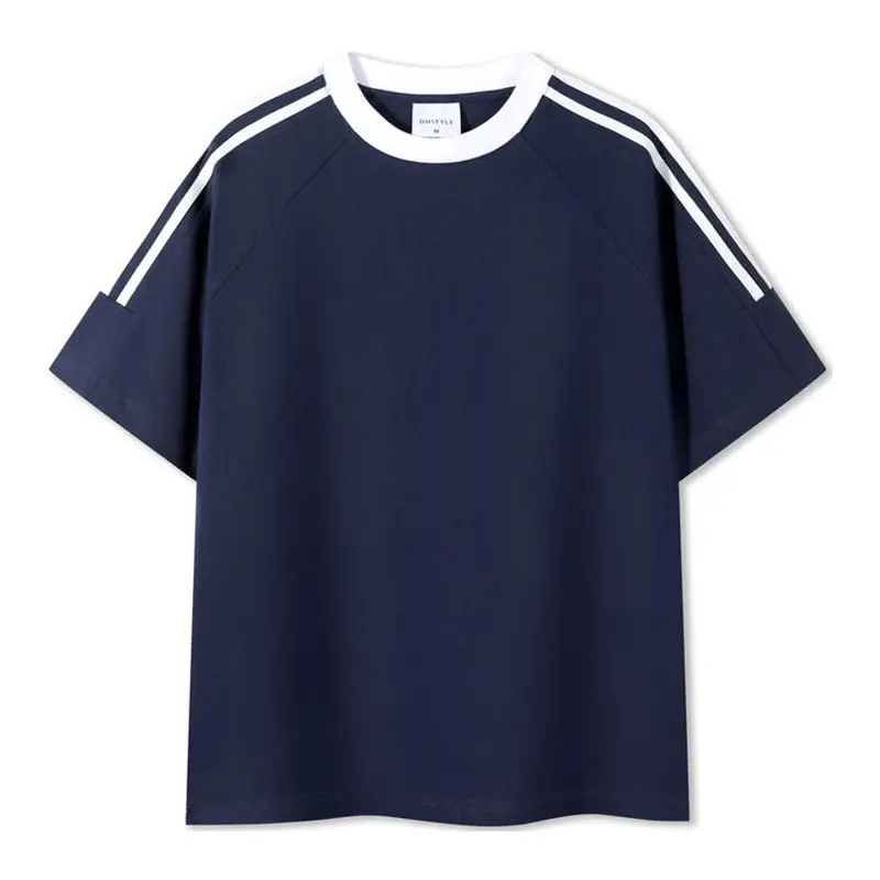 Men Women Cotton T-Shirt Set Light Blue National Fashion - Image 4