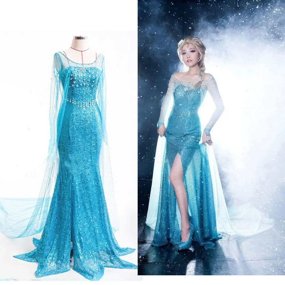Halloween Frozen cosplay Princess Aisha Dress Adult Cosplay Adult Table Costume