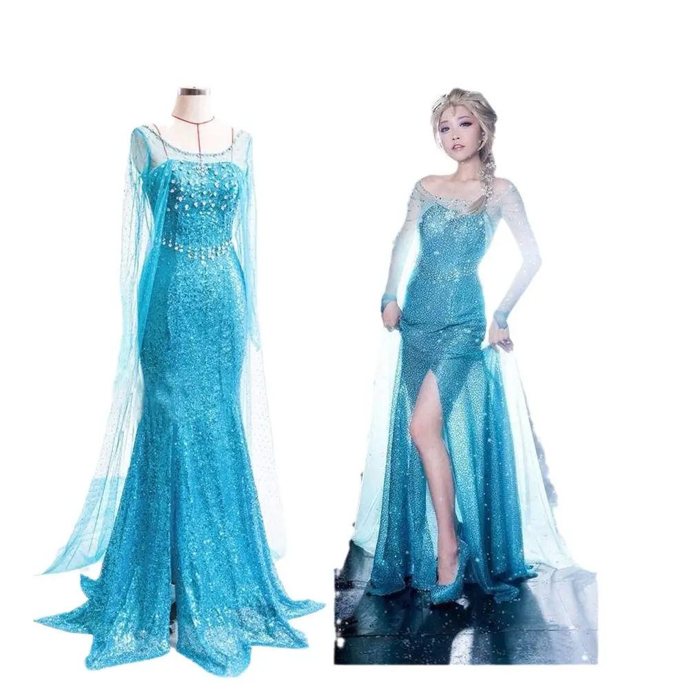 Halloween Frozen cosplay Princess Aisha Dress Adult Cosplay Adult Table Costume