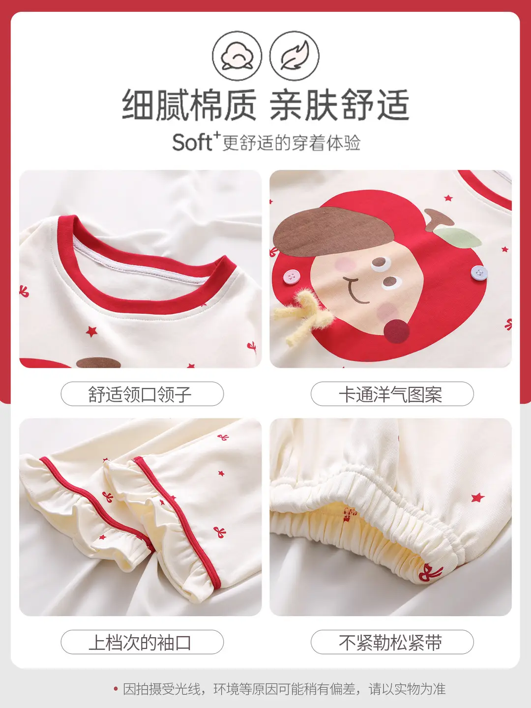 Girls' Pajamas, Kidsren's Summer Pure Cotton Thin Short-Sleeved 2026 New Summer Style Princess Style Cute Girls' Home Clothes