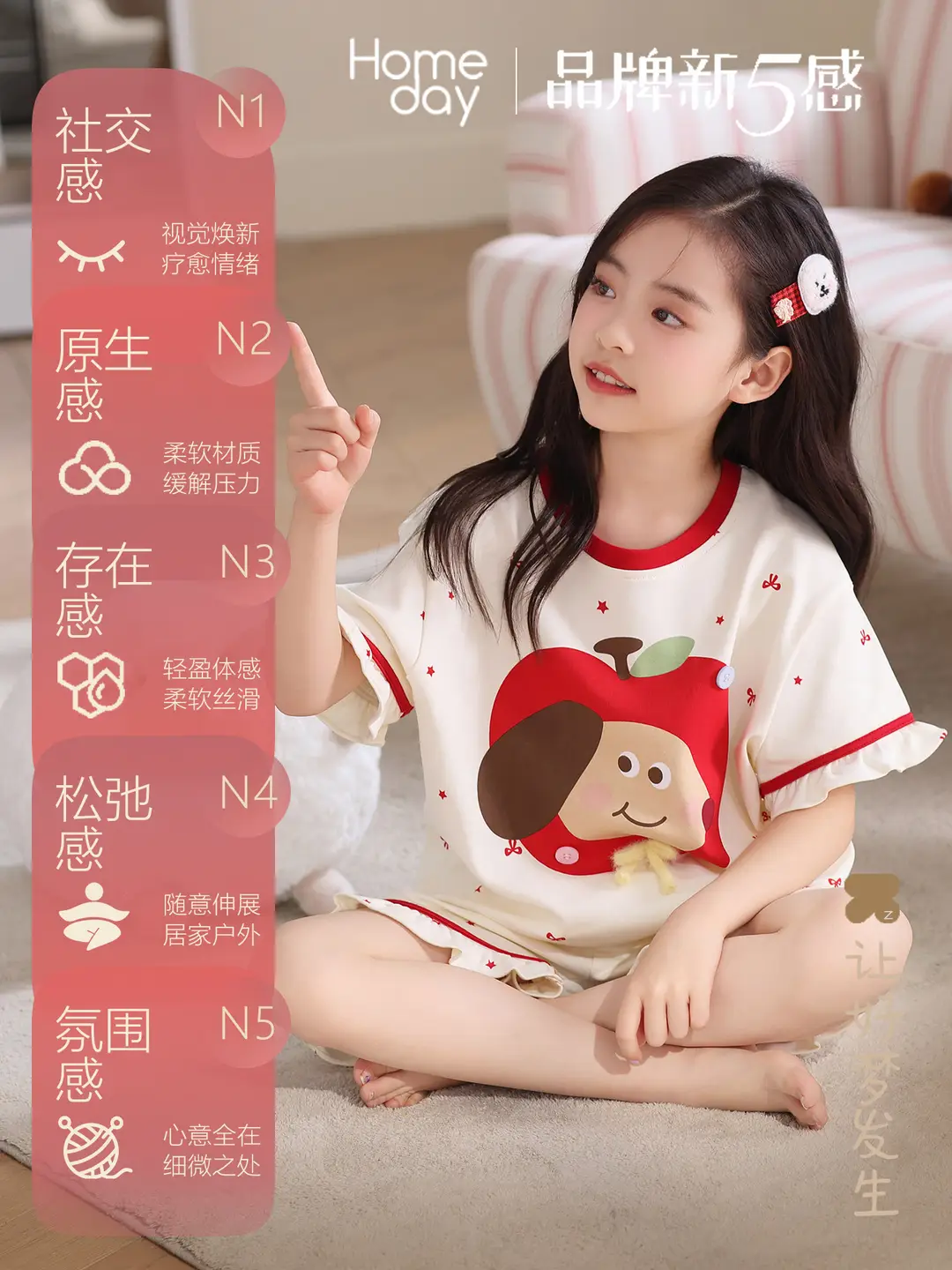 Girls' Pajamas, Kidsren's Summer Pure Cotton Thin Short-Sleeved 2026 New Summer Style Princess Style Cute Girls' Home Clothes