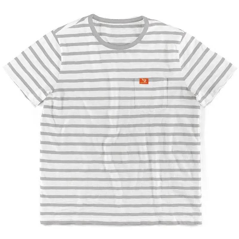 Men Striped Short Sleeve T-Shirt Round Neck Plus Size