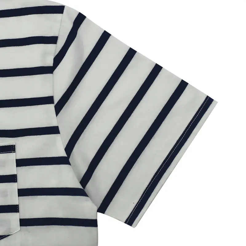 Men Striped Short Sleeve T-Shirt Round Neck Plus Size — feature 11