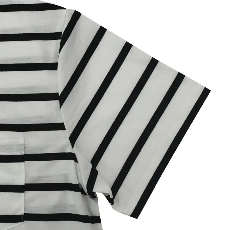 Men Striped Short Sleeve T-Shirt Round Neck Plus Size — feature 19