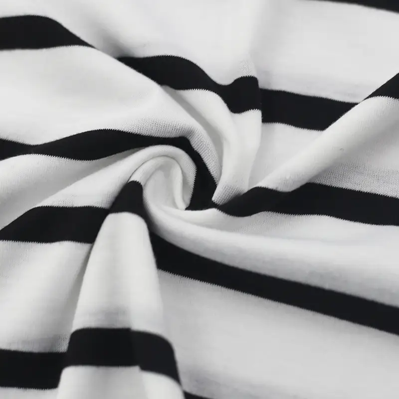 Men Striped Short Sleeve T-Shirt Round Neck Plus Size — feature 20
