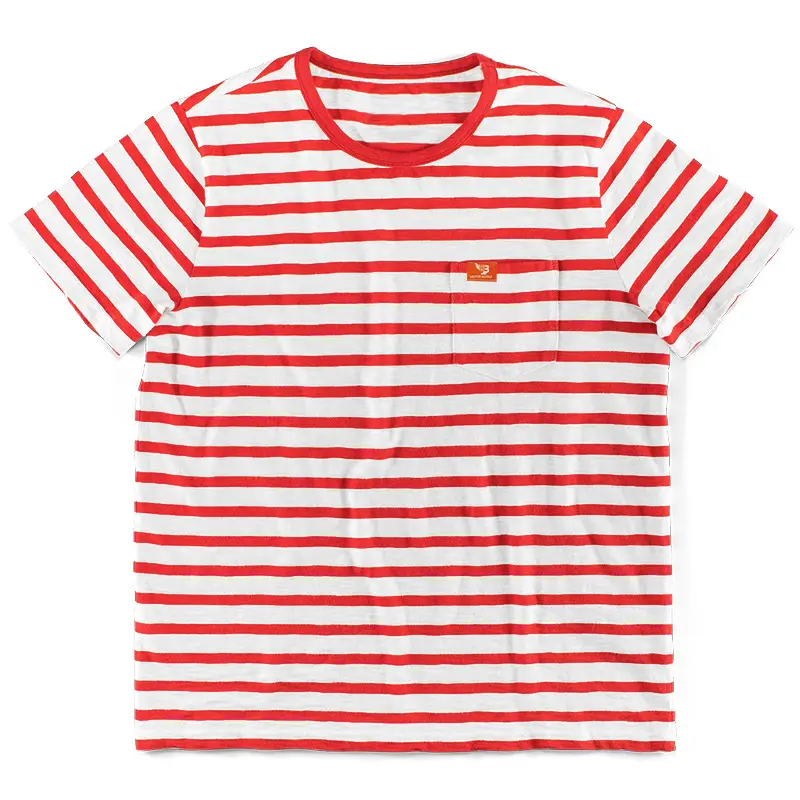 Men Striped Short Sleeve T-Shirt Round Neck Plus Size — feature 24