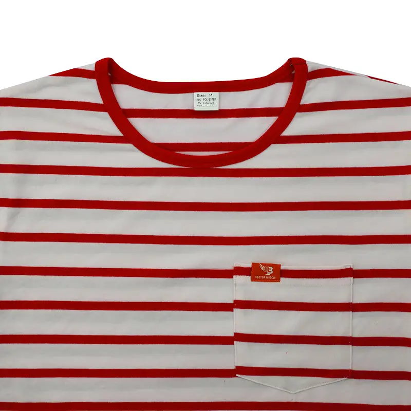 Men Striped Short Sleeve T-Shirt Round Neck Plus Size — feature 26