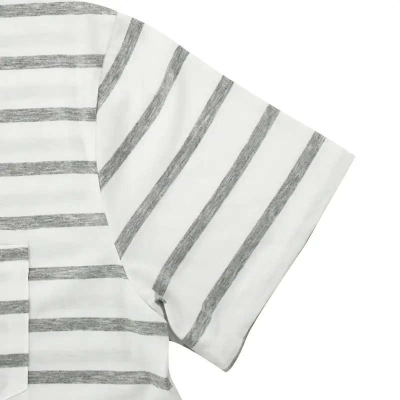 Men Striped Short Sleeve T-Shirt Round Neck Plus Size — feature 35