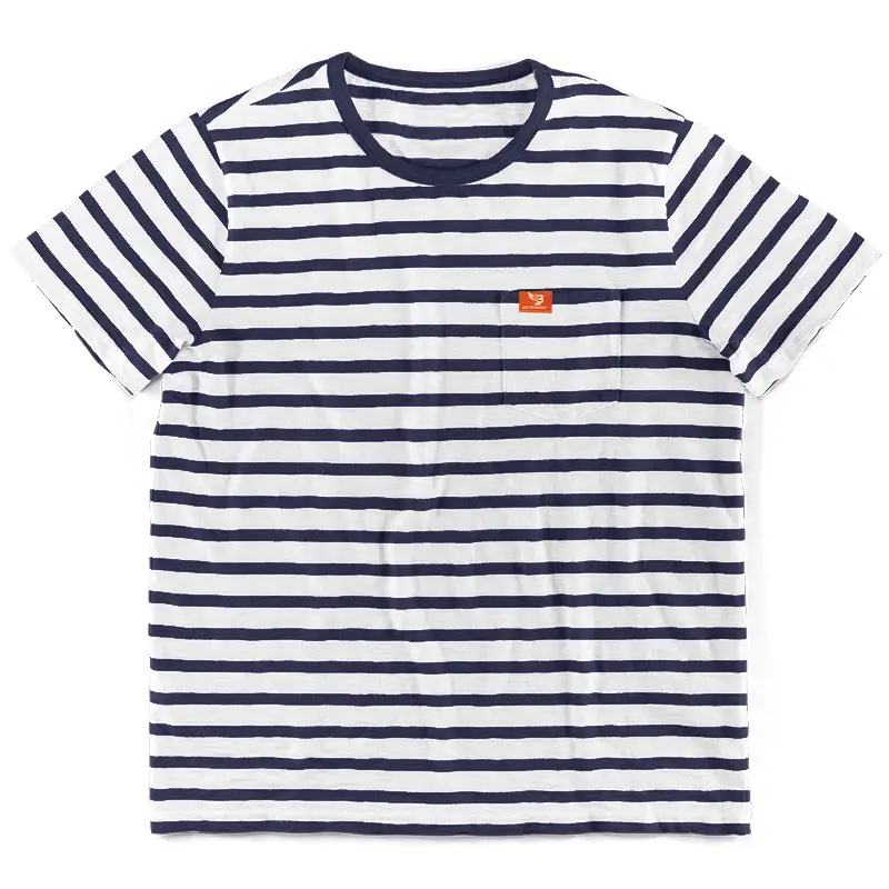 Men Striped Short Sleeve T-Shirt Round Neck Plus Size