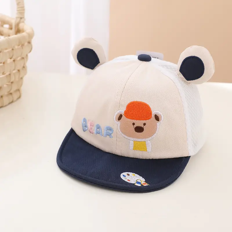 Baby Bear Peaked Hat Pure Cotton Sun Hat for Kids - Image 5